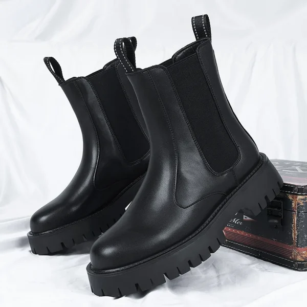 New Arrival Chelsea Boots for Men Casual Genuine Leather Boots - Image 6