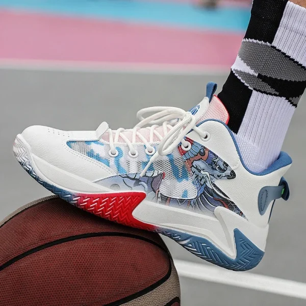 2025 Men's Shoes New Trend Breathable Mesh Basketball Sports Casual Lace-up Student Running Shoes - Image 5