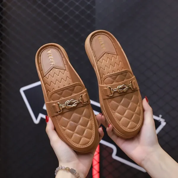Half Sandals Women's slippers 2025 Casual Fashion Lazy One Step off Cheap Ladies Summer - Image 6
