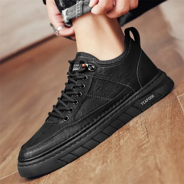 2025 Mens Shoes Anti Slip Work Board Business Casual Waterproof Wear-resistant Breathable Sneakers Thick Soled Hiking Shoes - Image 4