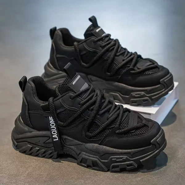 2025 Men's Summer New Mesh Versatile High-end Casual Shoes for Teenagers, Sports Thick Soled Dad Shoes - Image 3