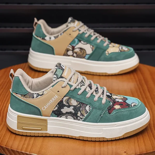 2025  New Men's Low-top Skateboard Shoes Student Platform Shoes Versatile Sports Shoes for Men - Image 3