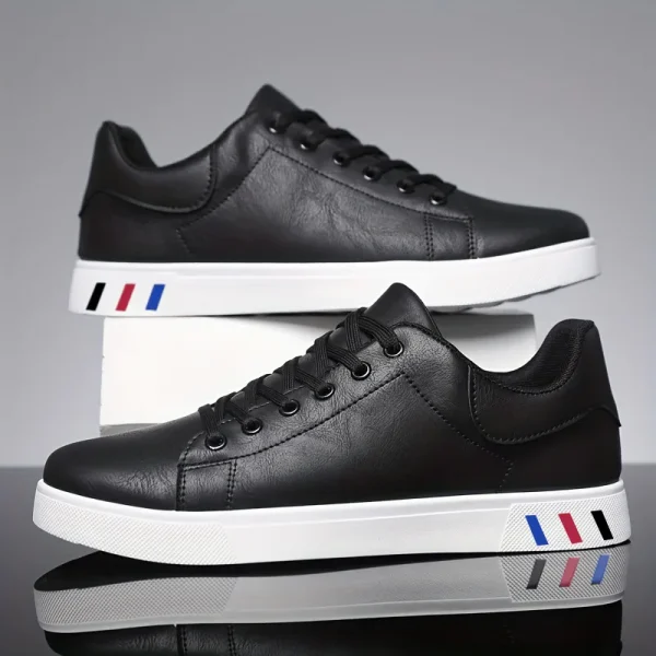 2025 CrossBorder Board ShoesFor Men Mesh Comfortable and Lightweight Leather Shoes Color Blocked Simple and Low Cut Sports Shoes - Image 4
