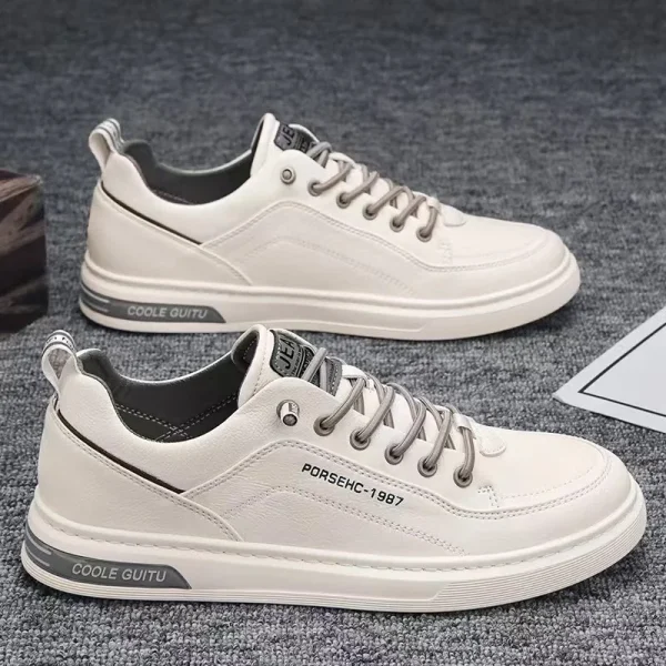 2025 White Shoes Men's Version Trendy All-match Low Top Trendy Shoes Sports Casual Sneakers - Image 5