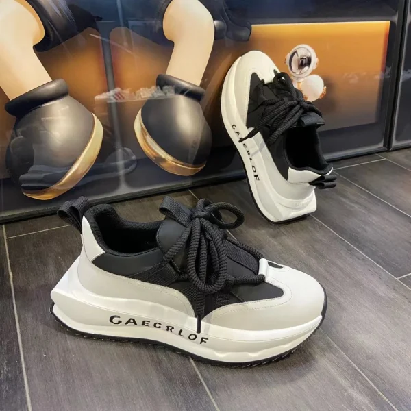 2025 Fashion Sneakers for Men Retro Shoes Sports Walking Style Shoes Chunky Height Increasing Shoes - Image 3