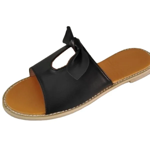 Large Size Women's Shoes New Summer Bow Hollow Women's Sandals Slippers European and American Bow Women - Image 6