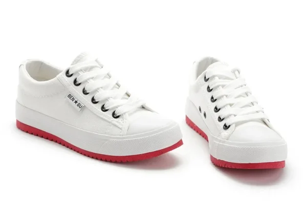 2025 New Low-top Women's Thick-soled Canvas Shoes Fashion Platform Large Size Women's Shoes - Image 5