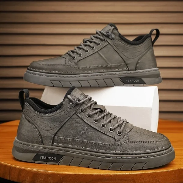 2025 Mens Shoes Anti Slip Work Board Business Casual Waterproof Wear-resistant Breathable Sneakers Thick Soled Hiking Shoes - Image 5
