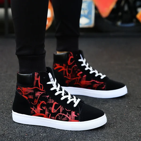 Casual Shoes Breathable High Top Canvas Comfortable Soft Soles Lightweight Students Sneaker - Image 2
