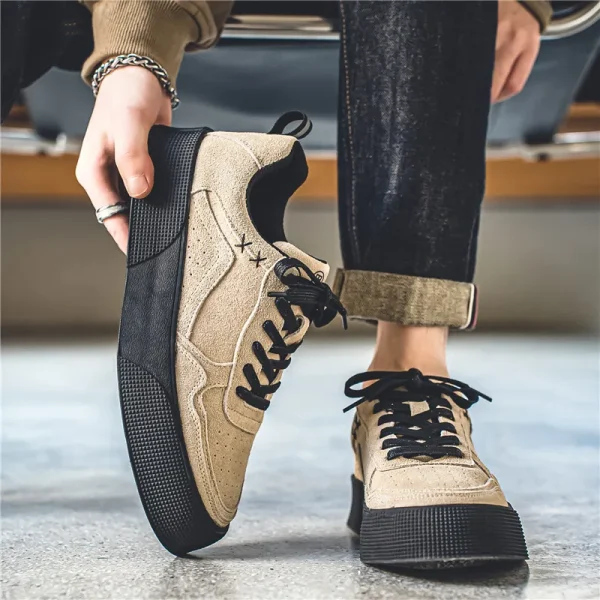2025 Men's Shoes Spring New High-top Board Trend Shoes Men's Sports Casual Fashion Shoes - Image 5