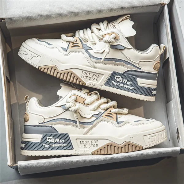 2025 New Mens  Versatile Breathable Casual Board Shoes Mens Trendy Lightweight Anti Slip Sports Shoes
