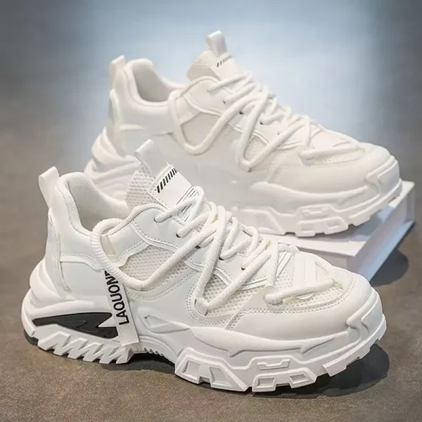 2025 Men's Summer New Mesh Versatile High-end Casual Shoes for Teenagers, Sports Thick Soled Dad Shoes - Image 2
