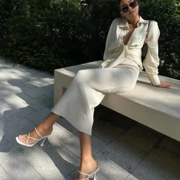 2025 Fashion High Heel Shoe Shape Glass Perfume Bottle Square Toe High Heels One-Line Slipper News Women'S Shoes - Image 2