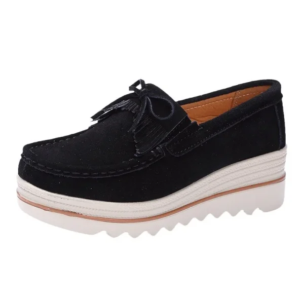 2025 Spring Women Flats Shoes Woman Platform Walking Flats Sneakers Women Suede Ladies Casual Shoes - Image 3
