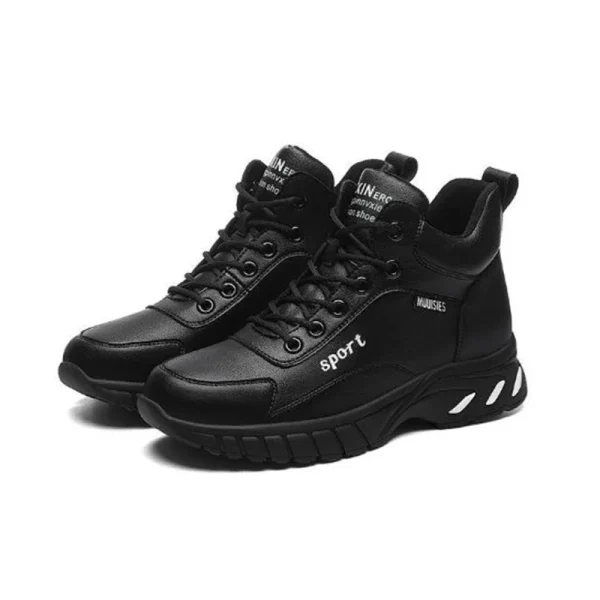 Fashion New Walking Style School Shoes  Pu Leather Women's Black Shoes - Image 6