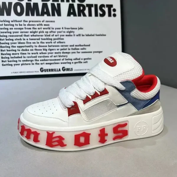 2025 Men's Fashion Casual Shoes Campus Letters Hipster Men Platform Elevating Board Shoes for Men