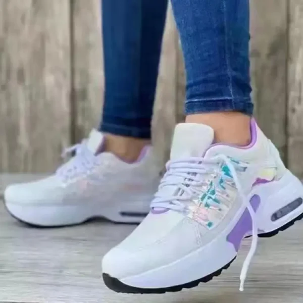 2025 Women's Vulcanized Shoes High-quality Women's Sneakers Comfortable Breathable Wedge Heels Women's Walking Sneakers - Image 5