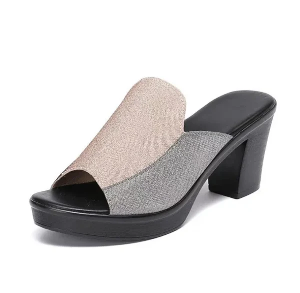 New Summer tide New Style Women's slippers with Thick Heels and High-heeled Sandals slippers Summer slippers for Women - Image 5