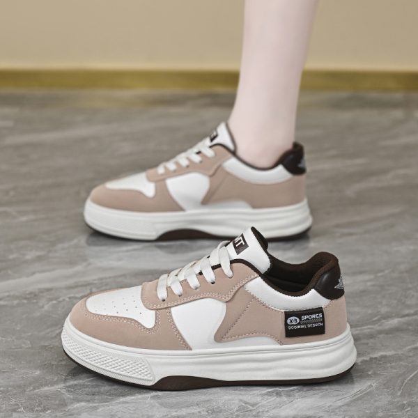 2025 Women's Fashion Sneakers New Breathable Small White Shoes Thick Bottom Sports Board Shoes Casual Running Shoes - Image 3