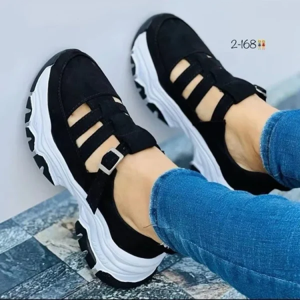 2025 Summer New Flying Woven Hot Drill Breathable Solid Color Rhine-diamond Beach Shoes Light Large Size Women Sandals - Image 2