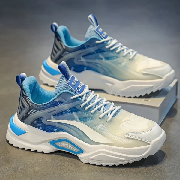 2025 Men's High Quality White Walking Shoes Light Weight Leather Upper Breathable and Comfortable with Anti-Slip Feature