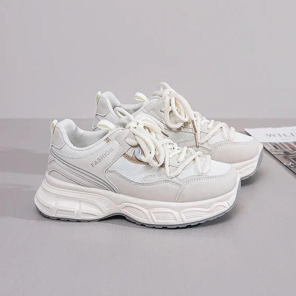 2025 New Fashion Women Sneakers All-match Thick Bottom Casual Running Sports Shoes Ladies Platform Walking Shoes