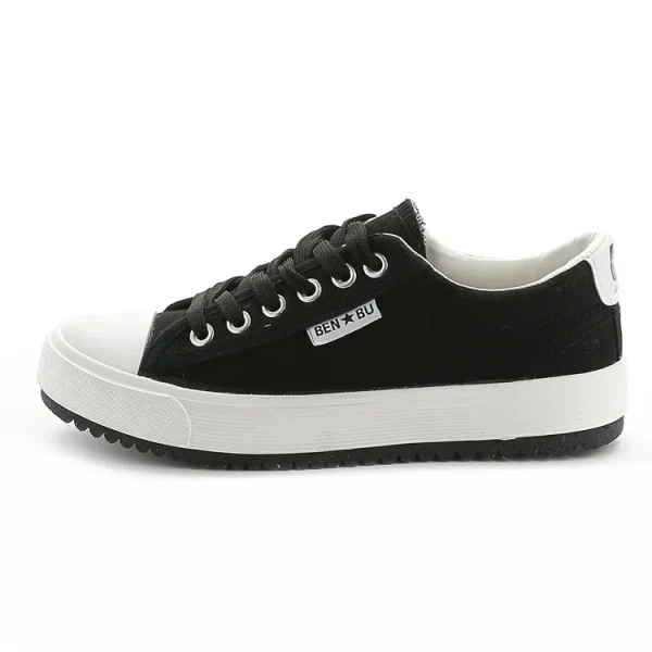 2025 New Low-top Women's Thick-soled Canvas Shoes Fashion Platform Large Size Women's Shoes - Image 4
