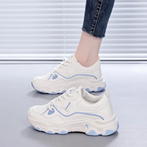 2025 Fashion Mesh Lace up Women S Casual Shoes Comfortable Sneakers Women Breathable Shoes - Image 2