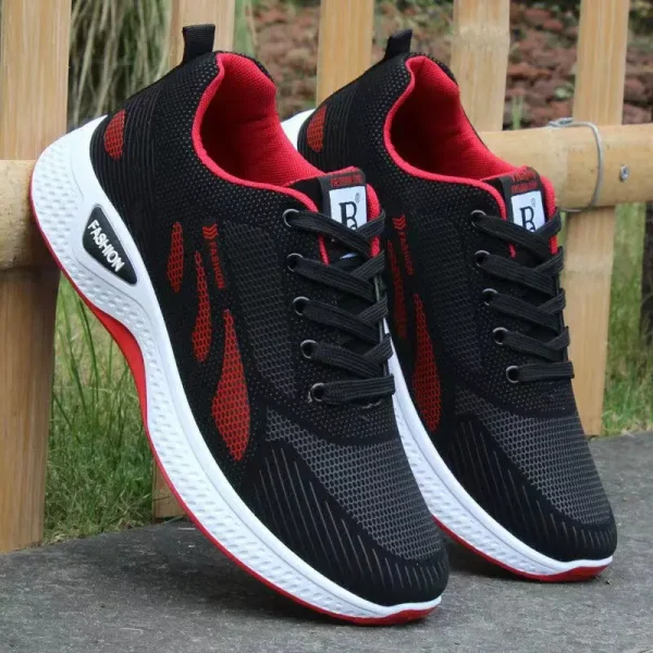 2025 Men's Shoes Sports and Leisure Board Shoes, Mesh Breathable and Lightweight Men's Shoes, Running Shoes - Image 4