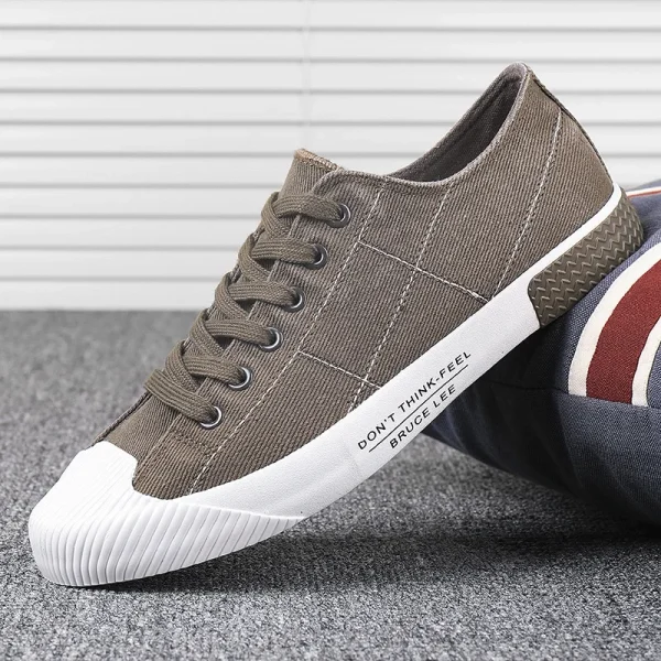 2025 New Arrival Men's Casual Low-Top Canvas Shoes Sneakers Fashionable Lace-Up All-Match Canvas Shoes for Men - Image 5