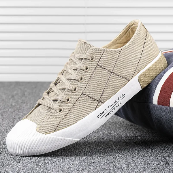 2025 New Arrival Men's Casual Low-Top Canvas Shoes Sneakers Fashionable Lace-Up All-Match Canvas Shoes for Men