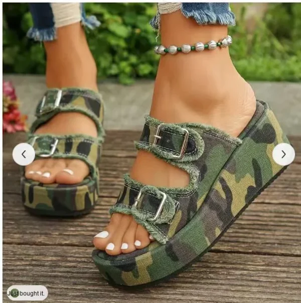 2025 New Creative Little Fragrance Slipper Movement Thick Bottom Slippers Fashionable Versatile Cowboy Flat Sandals - Image 3