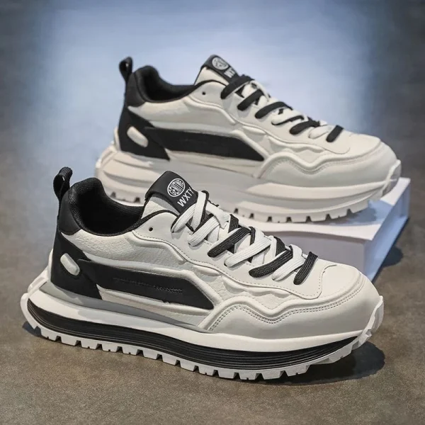 2025New Breathable Casual Sports Shoes Versatile Thick Soled Comfortable and Wear-resistant Lightweight Lace-up MensTrendy Shoes