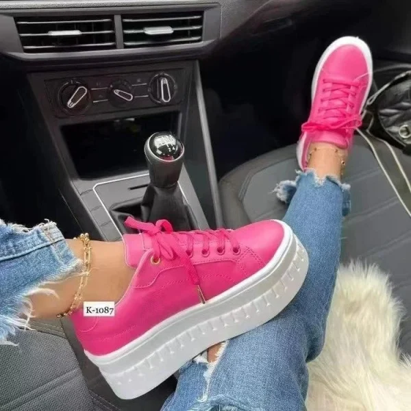 2025 Platform White Shoes Woman Sneakers Fashion Ladies Trainers Baskets Femme Casual Chunky Sneakers Woman - Image 2