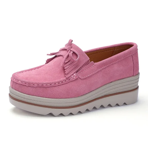 2025 Spring Women Flats Shoes Woman Platform Walking Flats Sneakers Women Suede Ladies Casual Shoes - Image 5