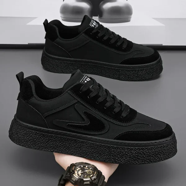 2025 New Mens Shoes Thick Sole Wear-resistant Work Casual Shoes Mens Sports Low-top Flat Shoes - Image 5