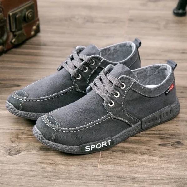 2025 New Canvas Shoes Men's Shoes Breathable Men's Casual Sneakers Work Men's Shoes - Image 3