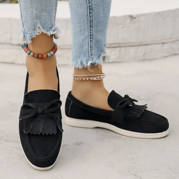 2025  Women's Slow Walking Casual Shoes Tassel Bow Loafers 5 Colors Flat Shoes - Image 5