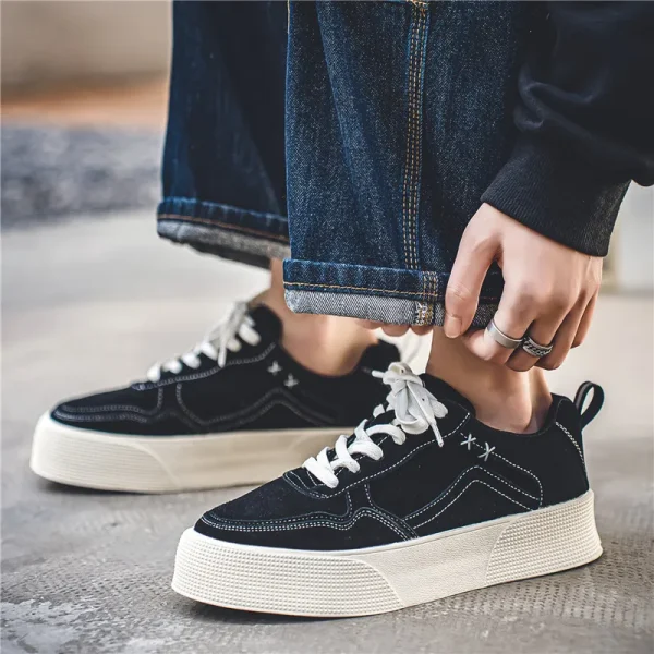 2025 Men's Shoes Spring New High-top Board Trend Shoes Men's Sports Casual Fashion Shoes - Image 4