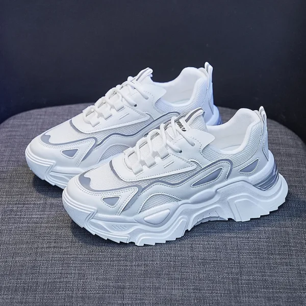 Fashion Female Ins Thick Sole Bottom Versatile Sports Breathable Casual Chunky Shoes Youth Ladies Sneakers Women Daddy Shoes