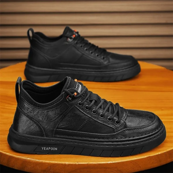 2025 Mens Shoes Anti Slip Work Board Business Casual Waterproof Wear-resistant Breathable Sneakers Thick Soled Hiking Shoes - Image 3
