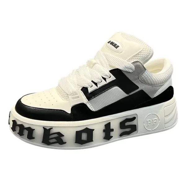 2025 Men's Fashion Casual Shoes Campus Letters Hipster Men Platform Elevating Board Shoes for Men - Image 6