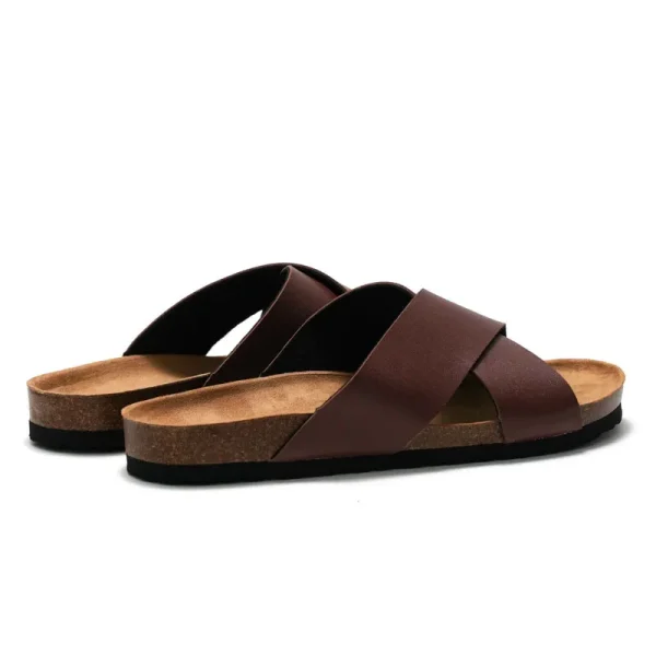 2025 New Mens Cork Slippers Soft Sole Outerwear Flat Bottom Comfortable Platform Oversized Beach Shoes Non Slip Outdoor  Sandals - Image 4