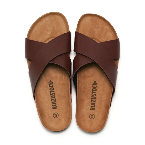 2025 New Mens Cork Slippers Soft Sole Outerwear Flat Bottom Comfortable Platform Oversized Beach Shoes Non Slip Outdoor  Sandals - Image 5