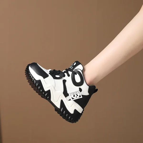 Women's High Top Chunky Platform Dad Sneakers Breathable Walking Tennis Lady Girl Fashion Platform Shoes for Women - Image 4