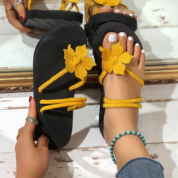 Popular Casual Shoes, slippers for Girls, Summer Flat Bottomed Beach Sandals, Flip Flops for Women and Ladies - Image 4