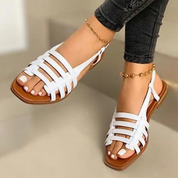 2025 Large Size Summer New  Sandals Women's Fashion Flat Casual Roman Sandals Women and Ladies - Image 2