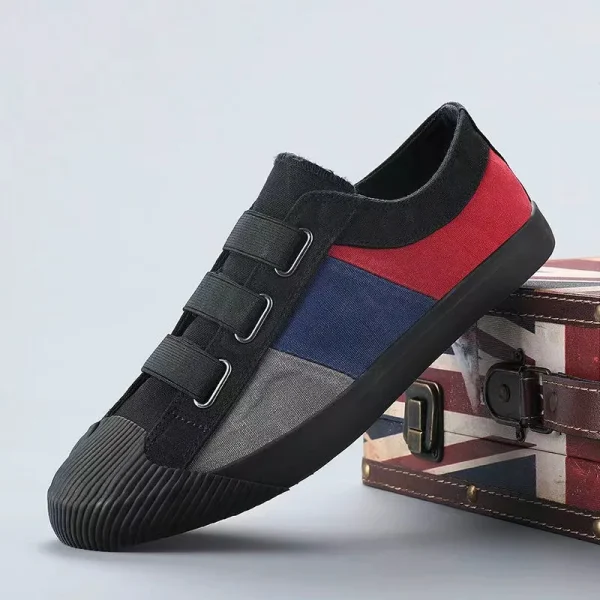 2025 Men's Canvas Shoes Breathable Casual Shoes Fashionable Flat Low-top Sneakers