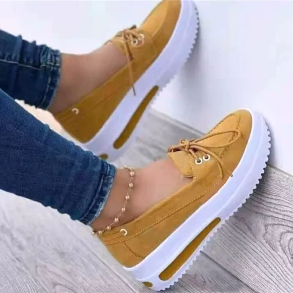 2025 Ladies Footwear Walking Style Women Flat Casual Shoes Chunky Platform Loafer Shoes - Image 4