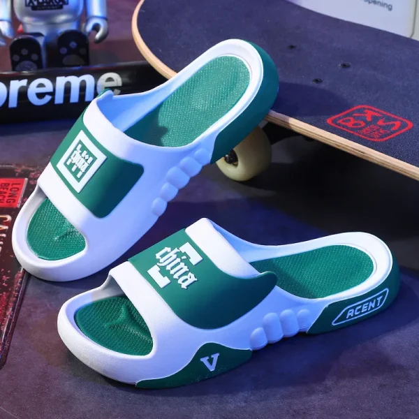 New Hot Sale PVC Shoes Men Soft Massage Bottom Home Men Outdoor Sport Slides Slippers for Men - Image 5